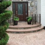 Stamped Concrete Steps and Walkway