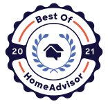 Best of 2021 Home Advisor Award with a distinctive emblem