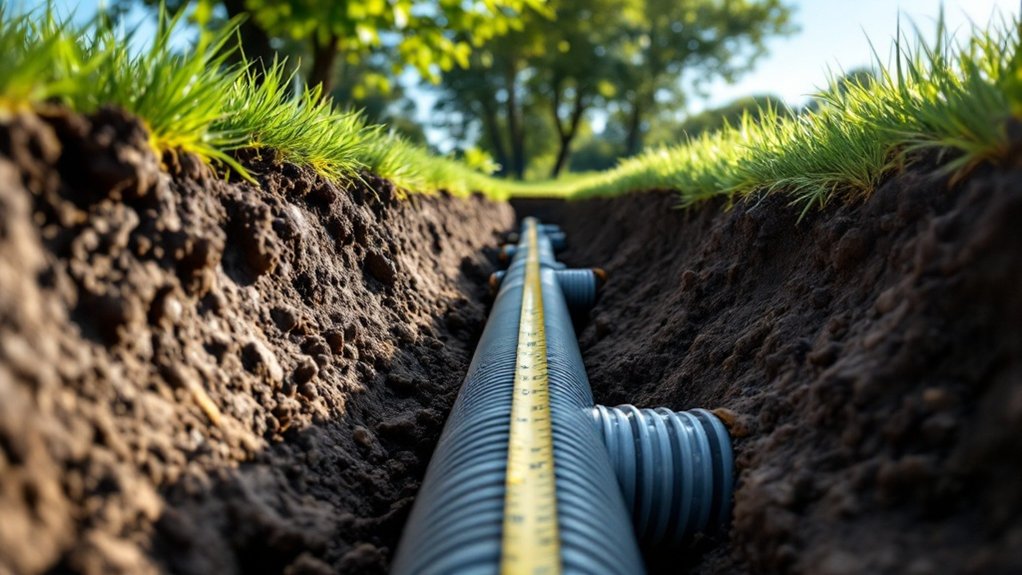 bury gutter drainage pipe