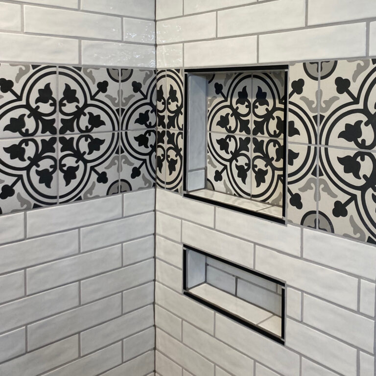 Custom Shower tile with niche