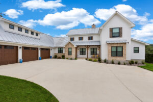 Exceptional driveways at a modern farmhouse in Northern VA