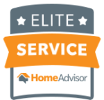 Home Improvement Elite Service Award web badge with a stylish design