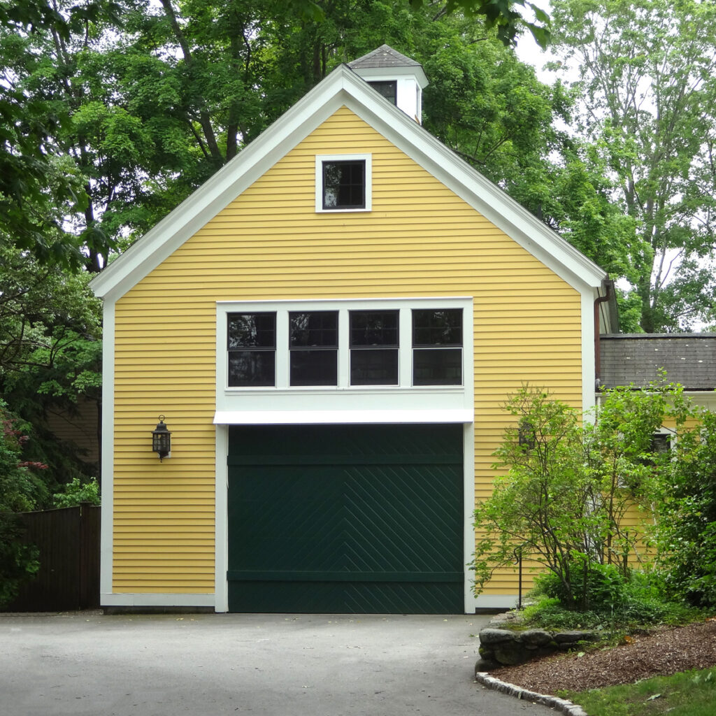 Garage Apartment Addition in Northern Virginia with a second-story window