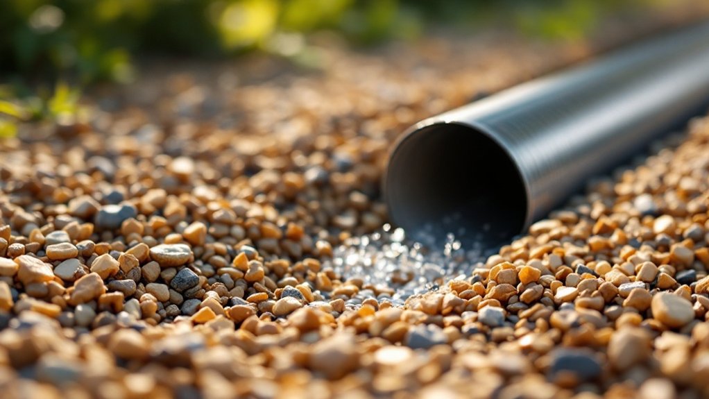 gravel depths for drainage
