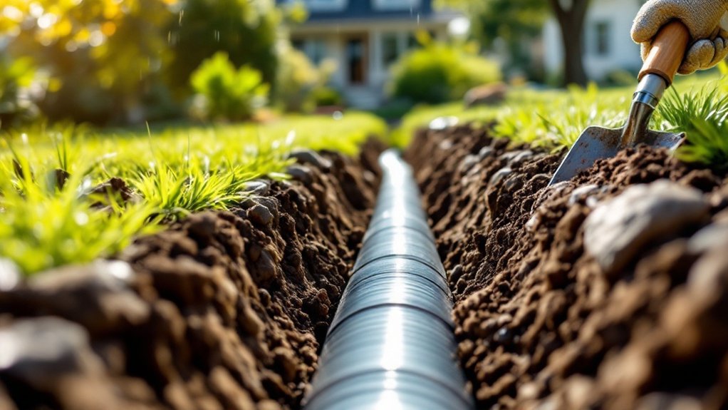 gutter drainage pipe installation