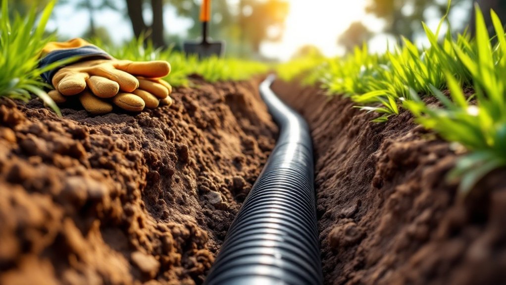 install drainage pipe properly