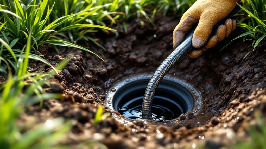 systematic outdoor pipe unclogging